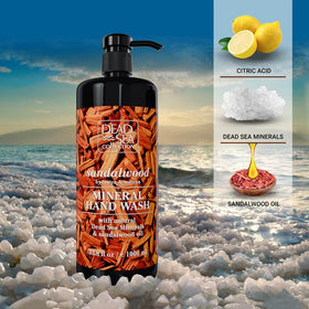 Dead Sea Collection hand soap foam lather closeup highlighting gentle cleansing and moisturization