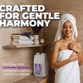 Mineral-rich water and Dead Sea minerals in Lavender Body Wash.