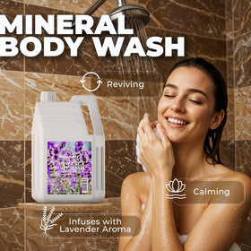 Sealed bottle of Dead Sea Collection Lavender Body Wash preserves freshness.