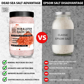 Relaxing muscle relief and skin hydration with bath salts