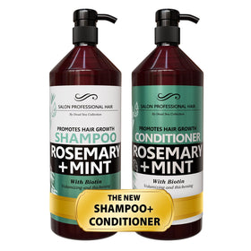 Dead Sea Collection rosemary mint shampoo bottle for strong, shiny hair.