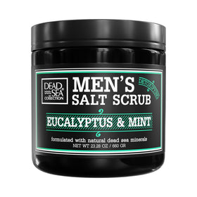 Dead Sea Collection salt body scrub eucalyptus mint jar for daily exfoliation and hydration.