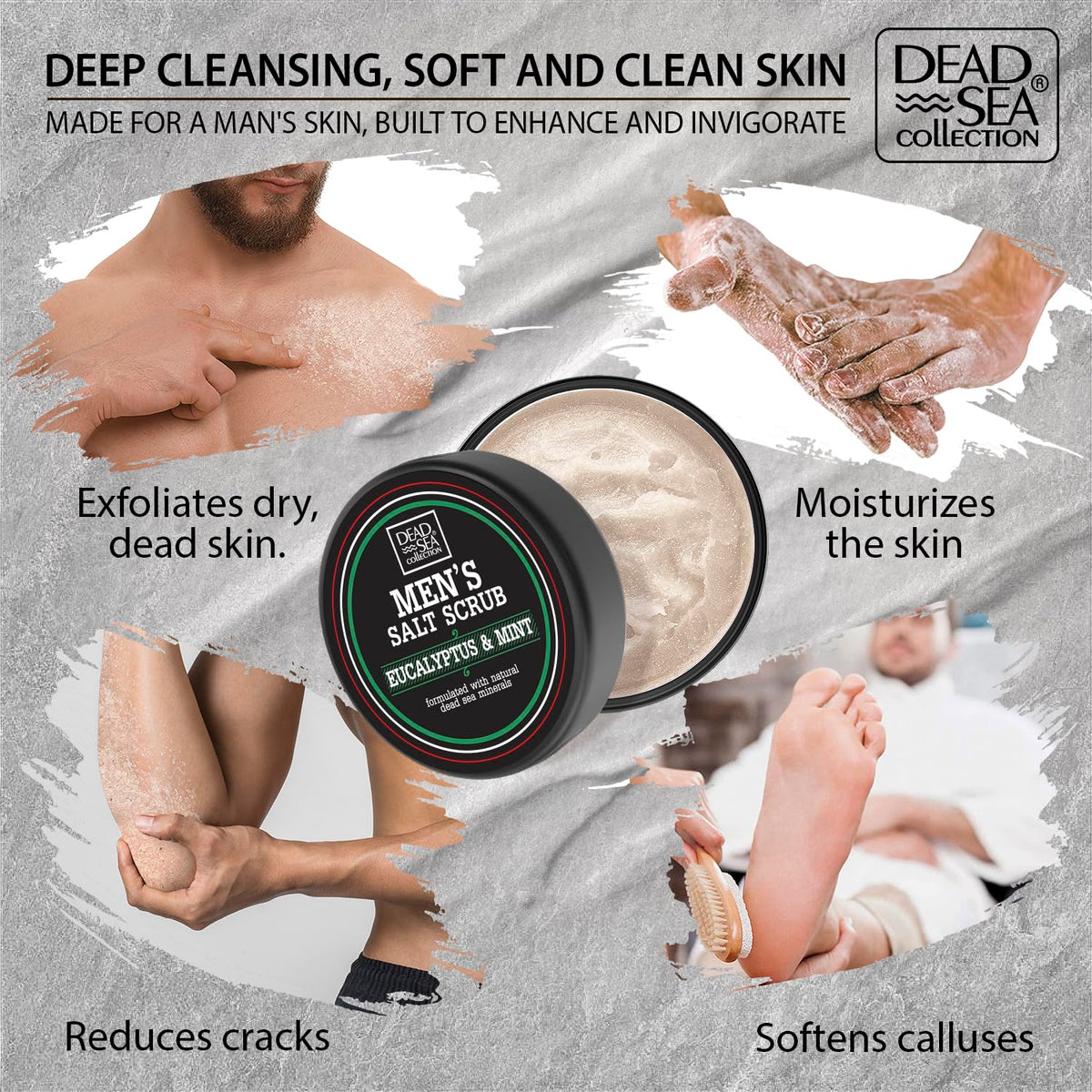 Dead Sea Collection recyclable packaging emphasizes eco-friendly, cruelty-free brand.