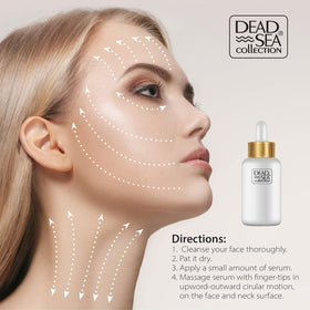 Serum absorbs quickly with no sticky residue after application.