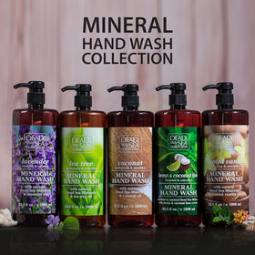 Dispenser pump of Dead Sea Collection Tea Tree hand soap in action