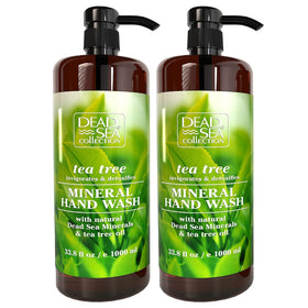 Dead Sea Collection Tea Tree hand soap pump 2-pack bottles for convenient dual-pack storage