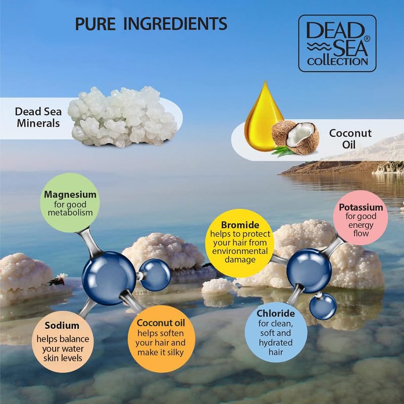 Close-up of Dead Sea minerals highlighting nourishing elements for hair vitality.