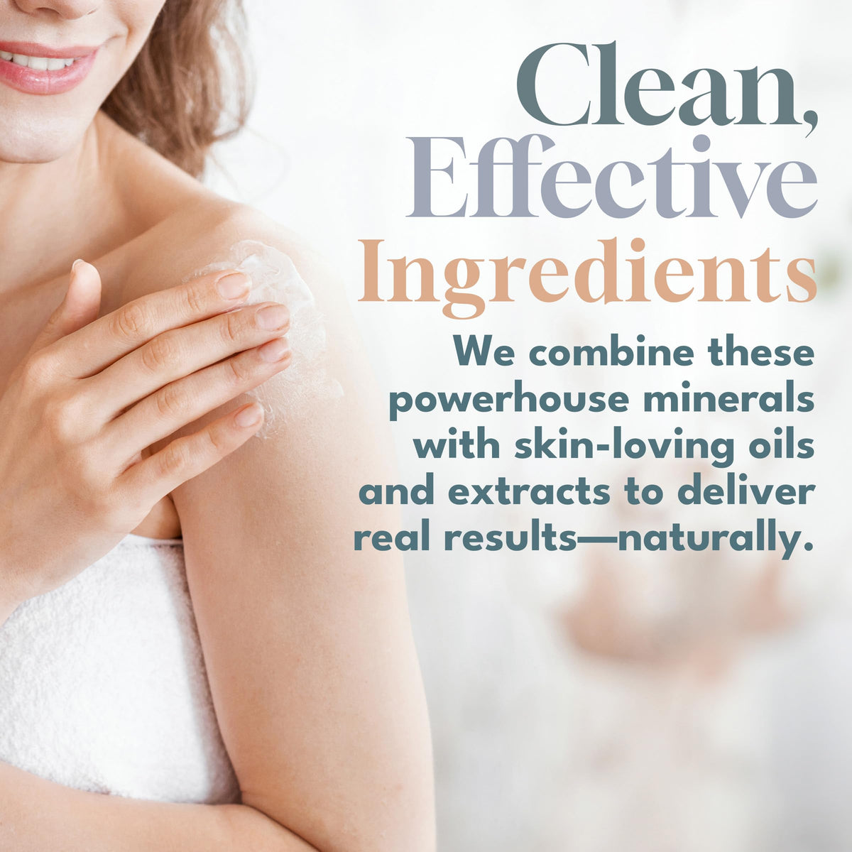 Hand applying Dead Sea Warehouse moisturizer as part of daily routine