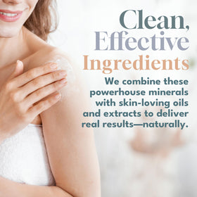 Hand applying Dead Sea Warehouse moisturizer as part of daily routine