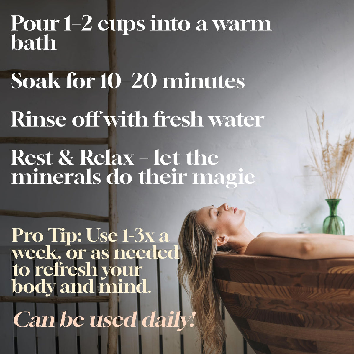Dead Sea Warehouse skin hydration focus for softer skin after soaking.
