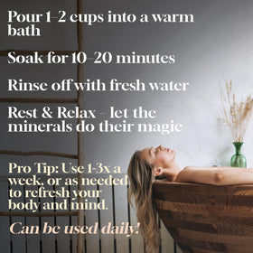 Dead Sea Warehouse skin hydration focus for softer skin after soaking.