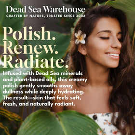 Dead Sea Warehouse Skin Polish applied to elbows to soften rough texture