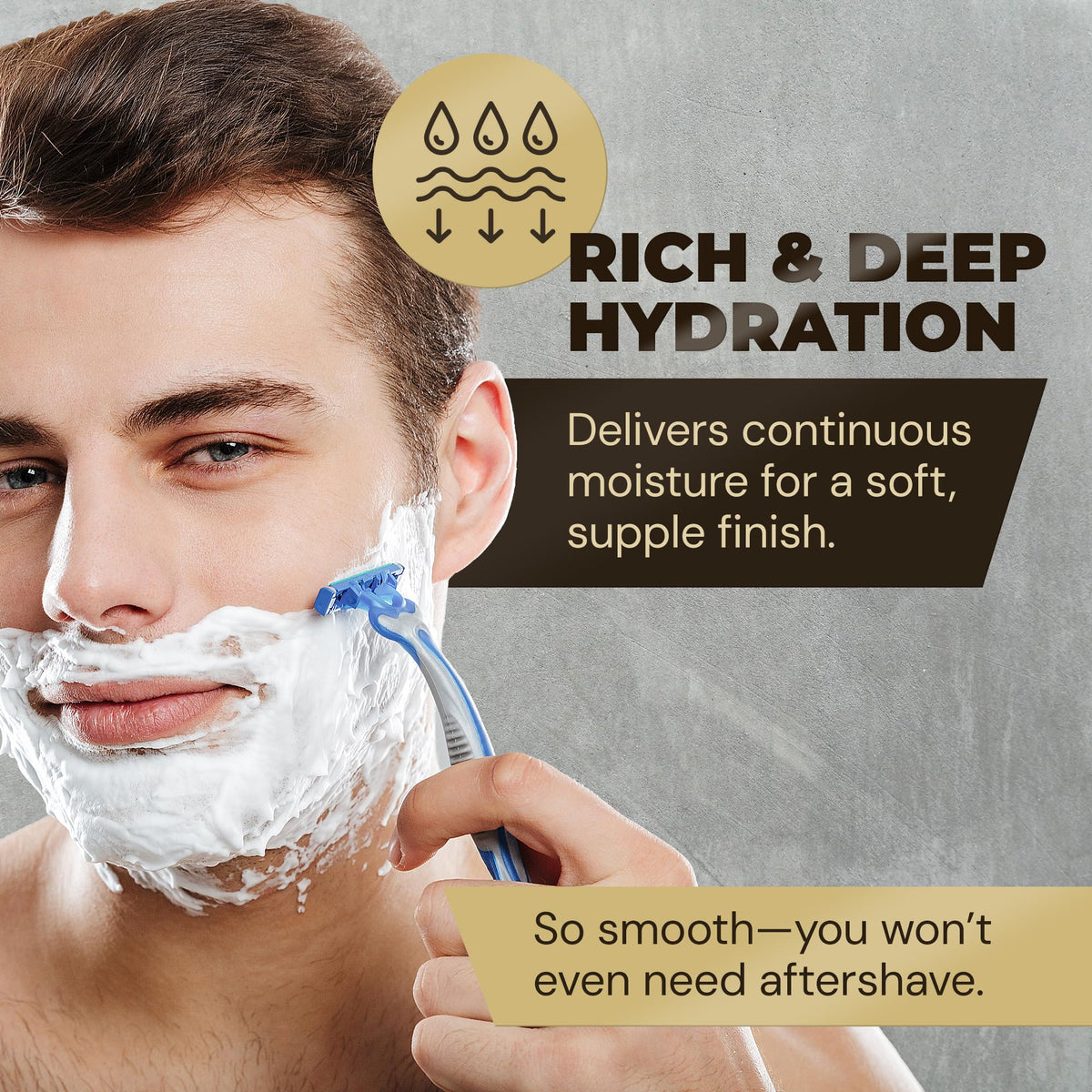 Rich texture of Deadeye Dick's 3-in-1 shave butter in a cream form