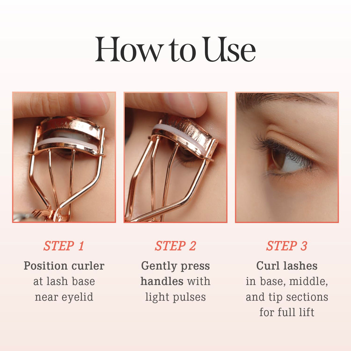 DEAR DAHLIA Dream Eyelash Curler luxury marble packaging adds premium feel.