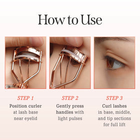 DEAR DAHLIA Dream Eyelash Curler luxury marble packaging adds premium feel.