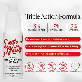 Dear Kitty packaging and branding shot highlighting clean, safe daily cream.