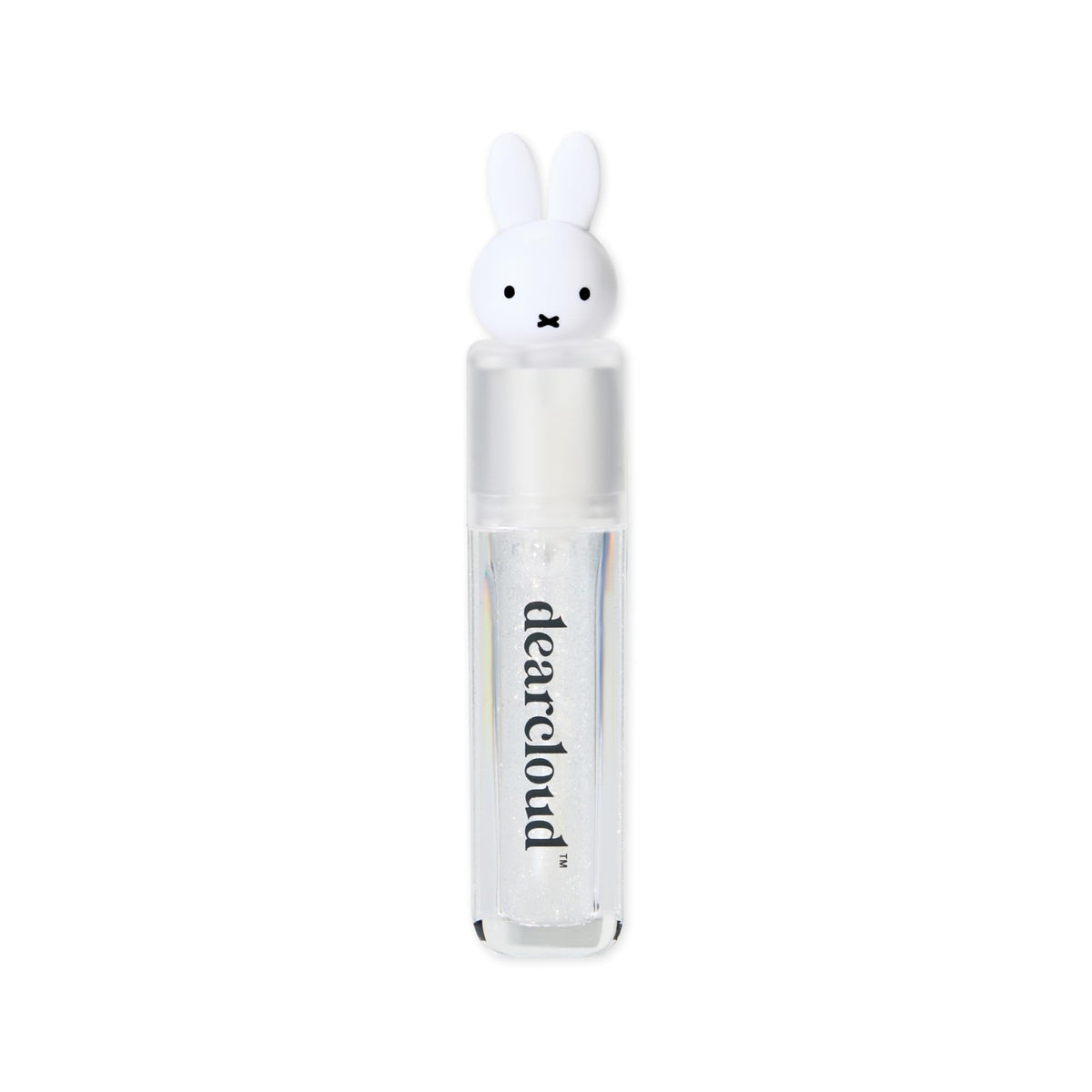 Dearcloud Miffy Lip Serum Jelly bottle closeup shows Clear Skies shine and hydration.