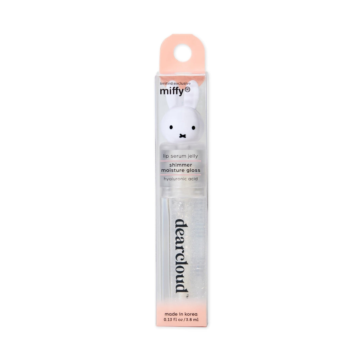 Clear shade of Dearcloud Miffy Lip Serum Jelly adds subtle glow and versatility.