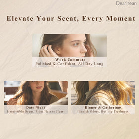 Dear Irean compact packaging highlights travel-friendly fragrance