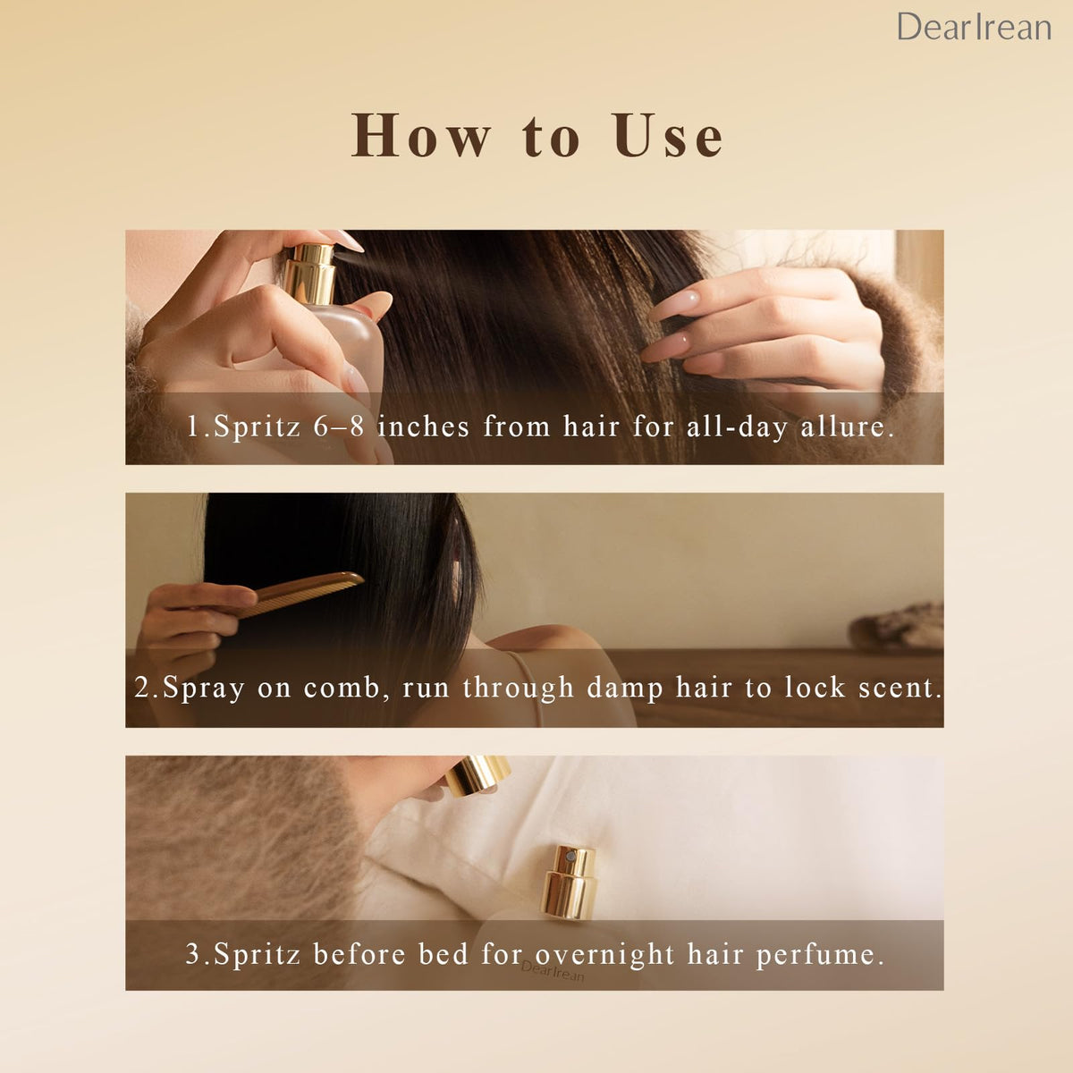 Dear Irean portable 0.85 oz hair perfume for travel