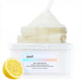 DearKlairs Freshly Juiced pad 4-split tear for precise makeup prep.