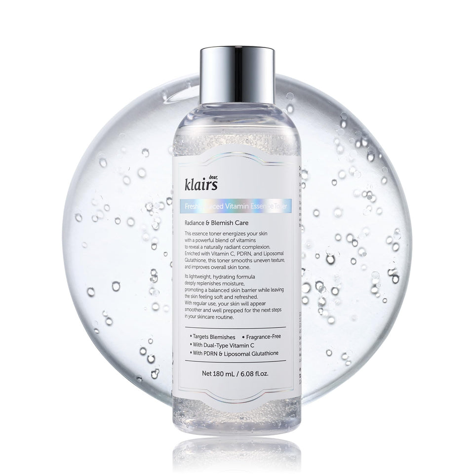 DearKlairs Freshly Juiced Vitamin C Toner bottle front for gentle brightening