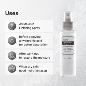 DearKlairs mist works after cleansing as a hydrating toner