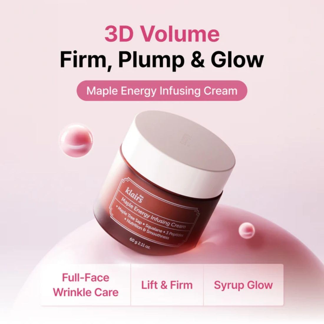Close-up of Maple Energy Infusing Cream texture for smooth application