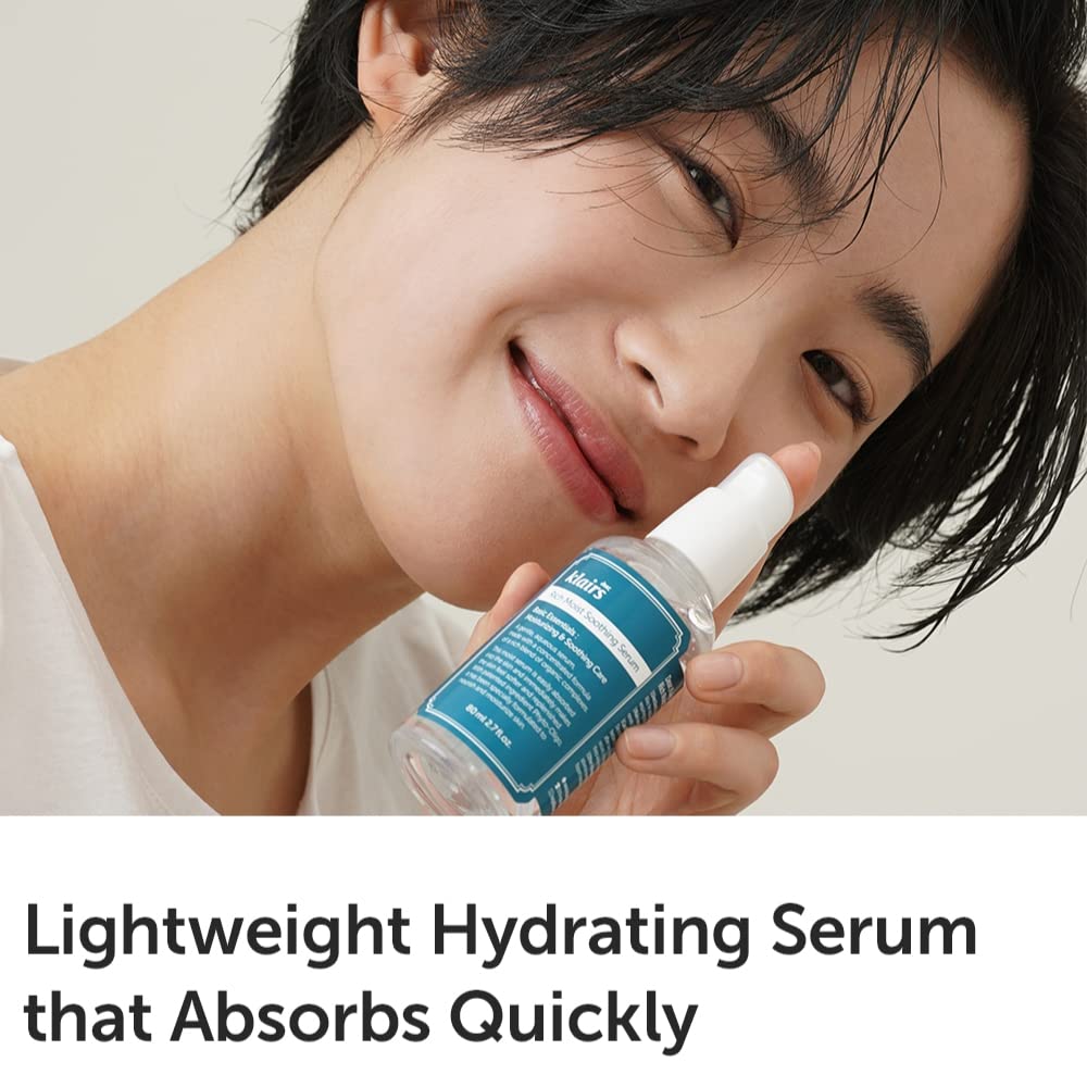 Close-up of DearKlairs serum texture indicating velvety, light hydration
