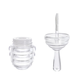 DEAYOU clear lip gloss tube with cap and brush for easy use.