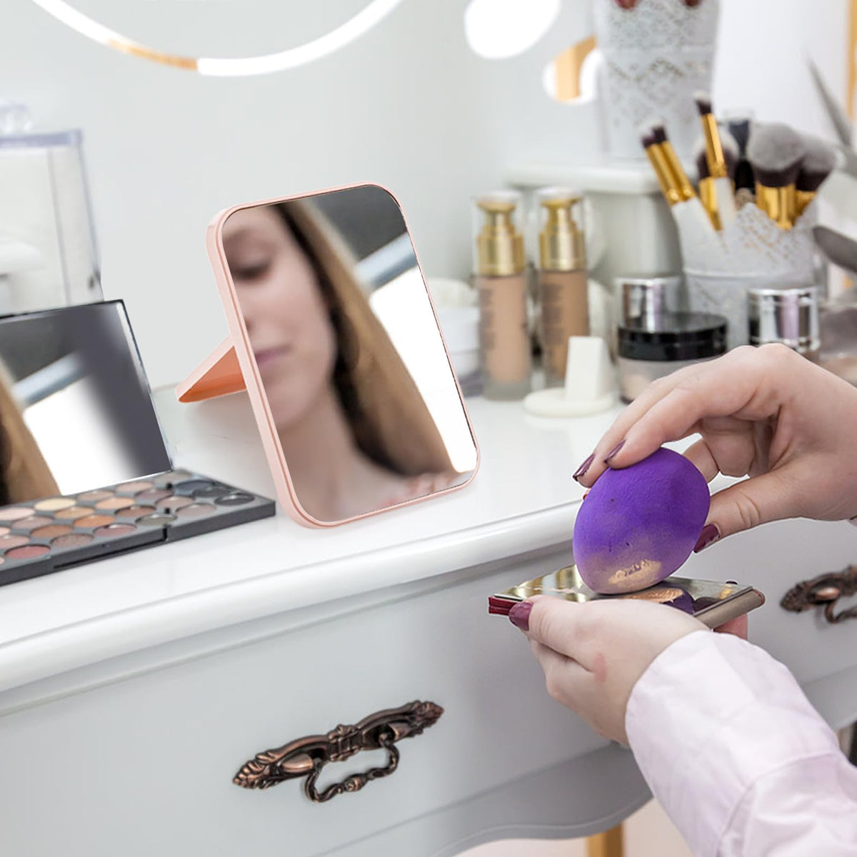 DEAYOU 12-pack mirrors in four colors for shared spaces or gifts.