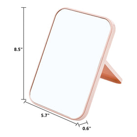 DEAYOU 8-inch tabletop makeup mirror, compact for travel or dorm room routines.
