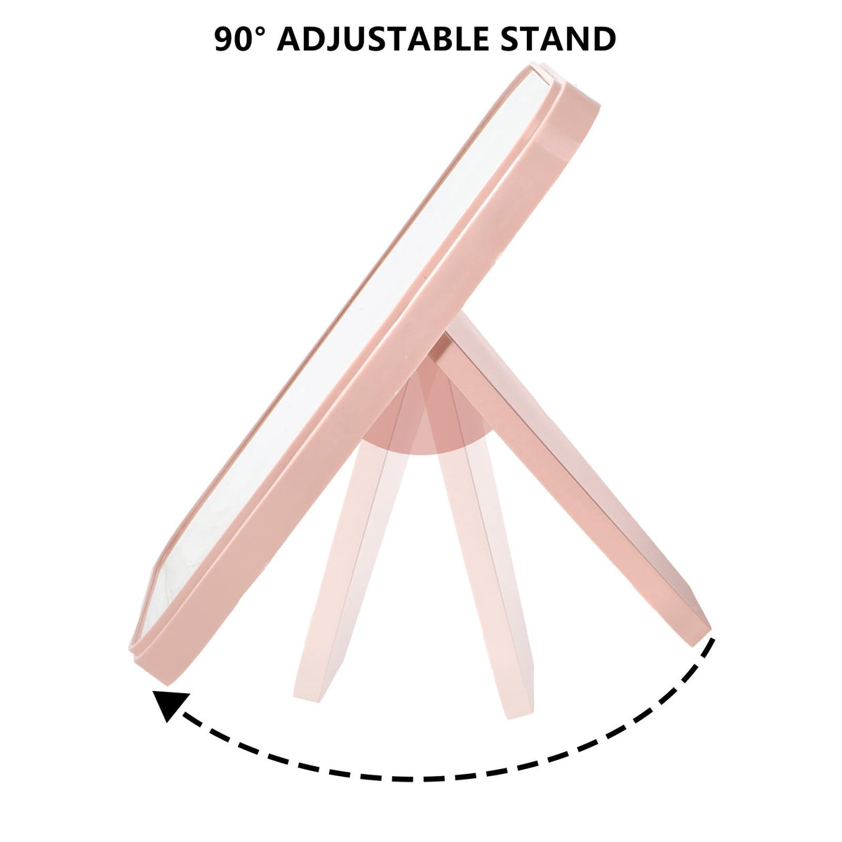 DEAYOU 90-degree adjustable mirror for precise angles during makeup.