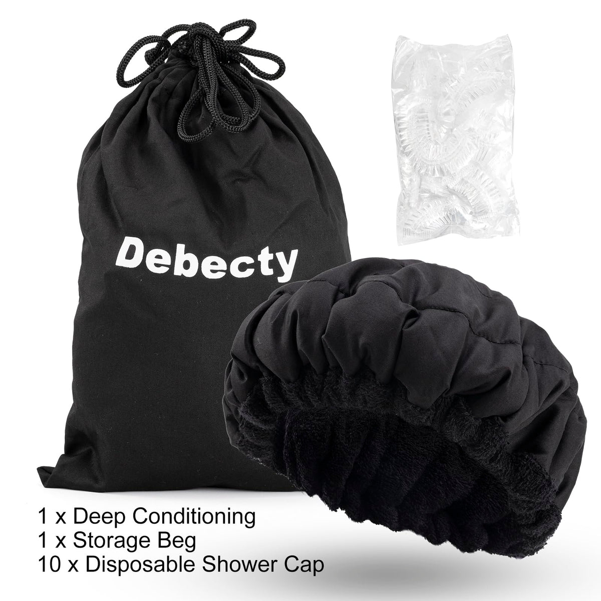 DEBECTY heat cap worn during treatment for even warmth