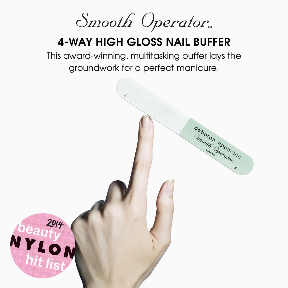 Deborah Lippmann Smooth Operator shaping tip for precise edge shaping