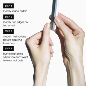 Deborah Lippmann Smooth Operator smoothing the nail surface before polish