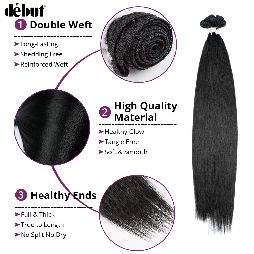 DÉBUT Kanekalon bundle close-up showing soft texture for daily wear.