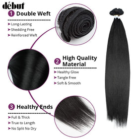 DÉBUT Kanekalon bundle close-up showing soft texture for daily wear.