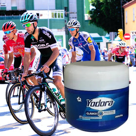 Hands applying DECA EXPERTS Yodora deodorant, showing gentle-on-skin experience.