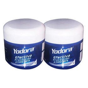 DECA EXPERTS Classic Yodora cream texture close-up, smooth glide for comfortable application.