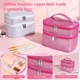 Deciniee acrylic powder set with six shades and bubble-free monomer for smooth adhesion.
