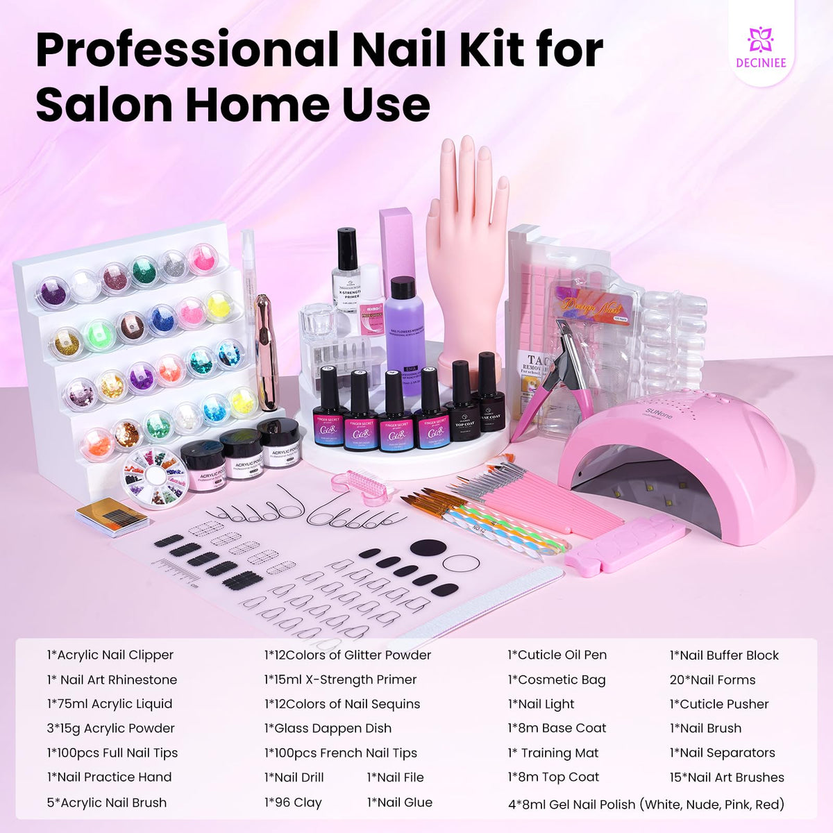 Deciniee 48W lamp powering quick cures for at-home manicures