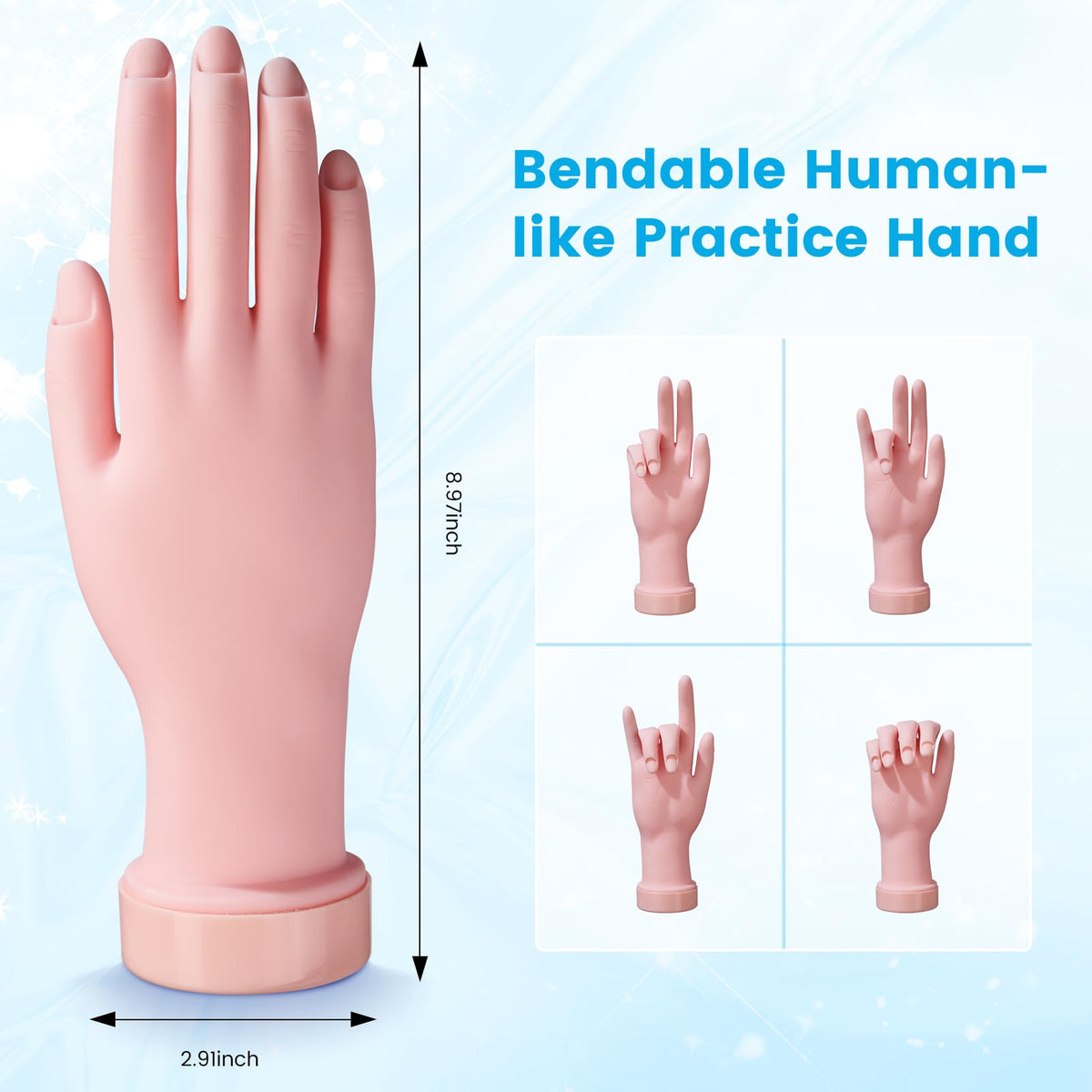Deciniee nail tips assortment including French and full tips for practice