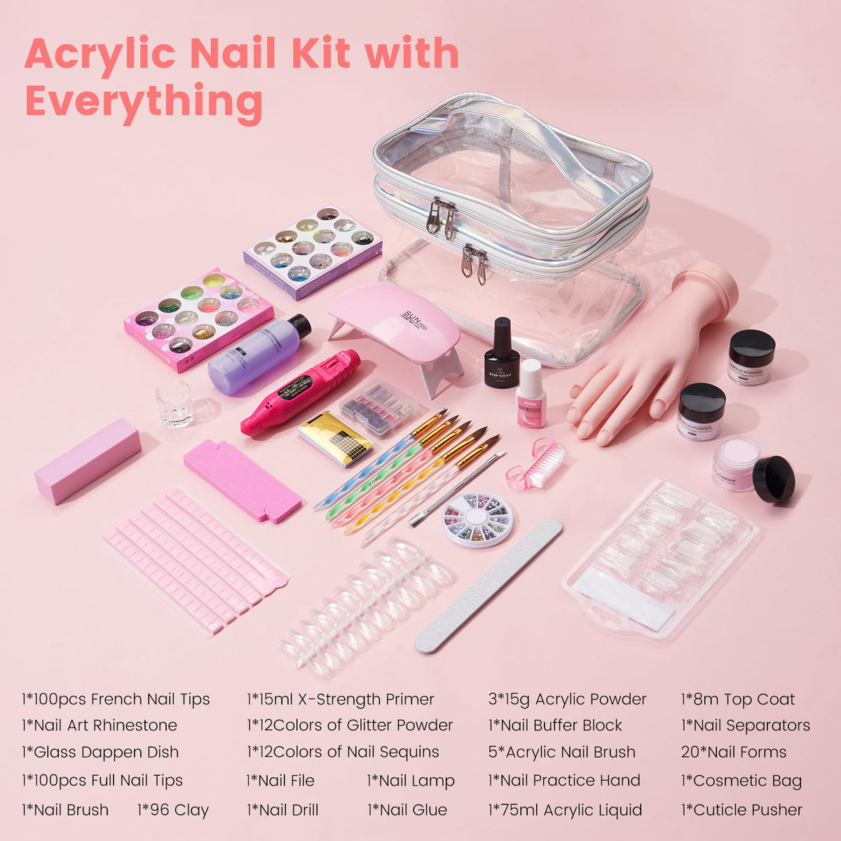 Deciniee nail tips set with French and full tips for practice
