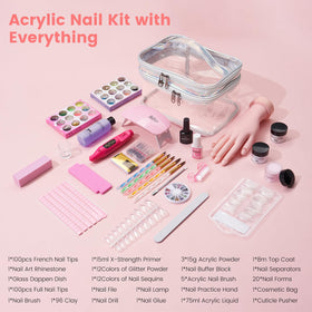 Deciniee nail tips set with French and full tips for practice