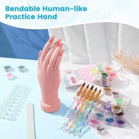 Deciniee professional nail practice hand with realistic feel for technique practice
