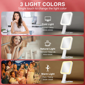 DECLUTTR travel makeup mirror hanging-mount ideal for wall or hook placement