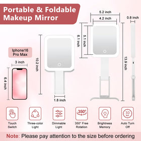 DECLUTTR travel makeup mirror tabletop-stand for stable daily setup