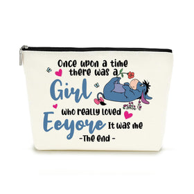 Decohim cartoon donkey makeup bag front view for organized cosmetics.