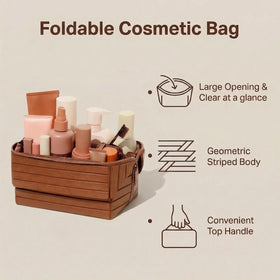 Decumeby travel makeup bag with organized compartments keeps brushes and skincare tidy on the go.
